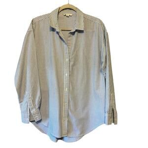 Beach Lunch Lounge Collection Striped Button Down Shirt